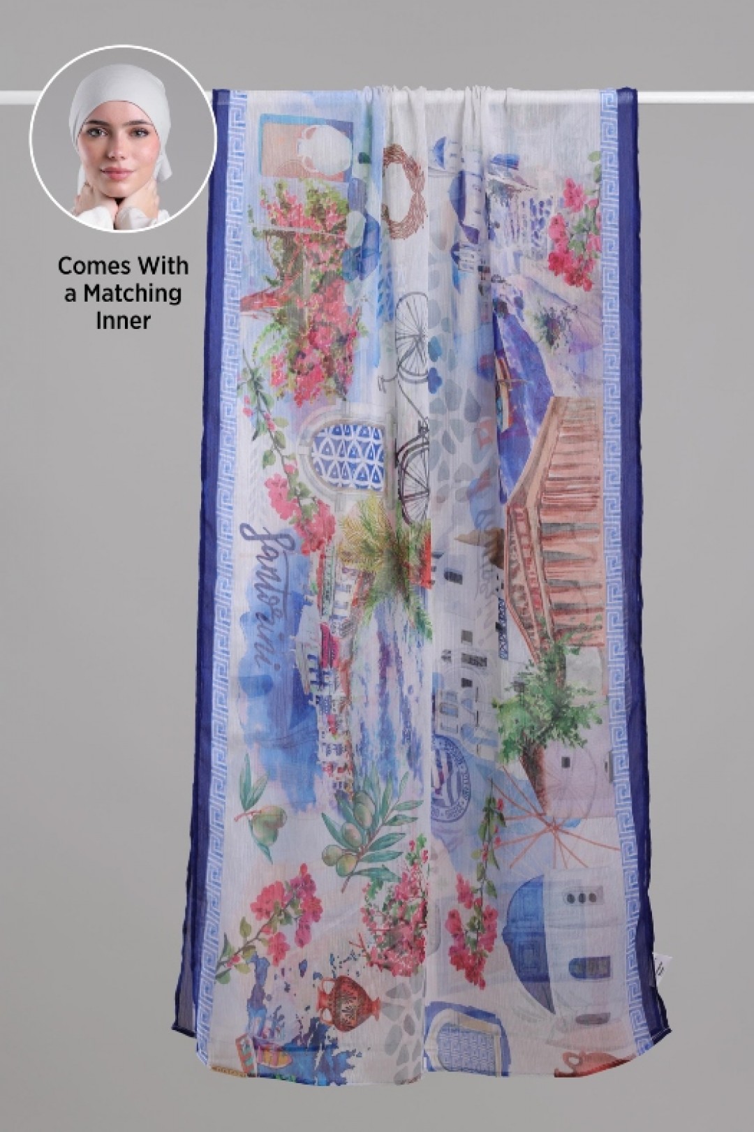 Santorini - Printed Crinkled Chiffon