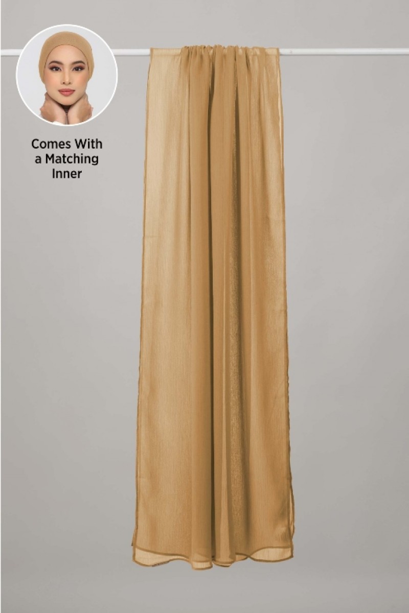 Topaz - Plain Crinkled Chiffon