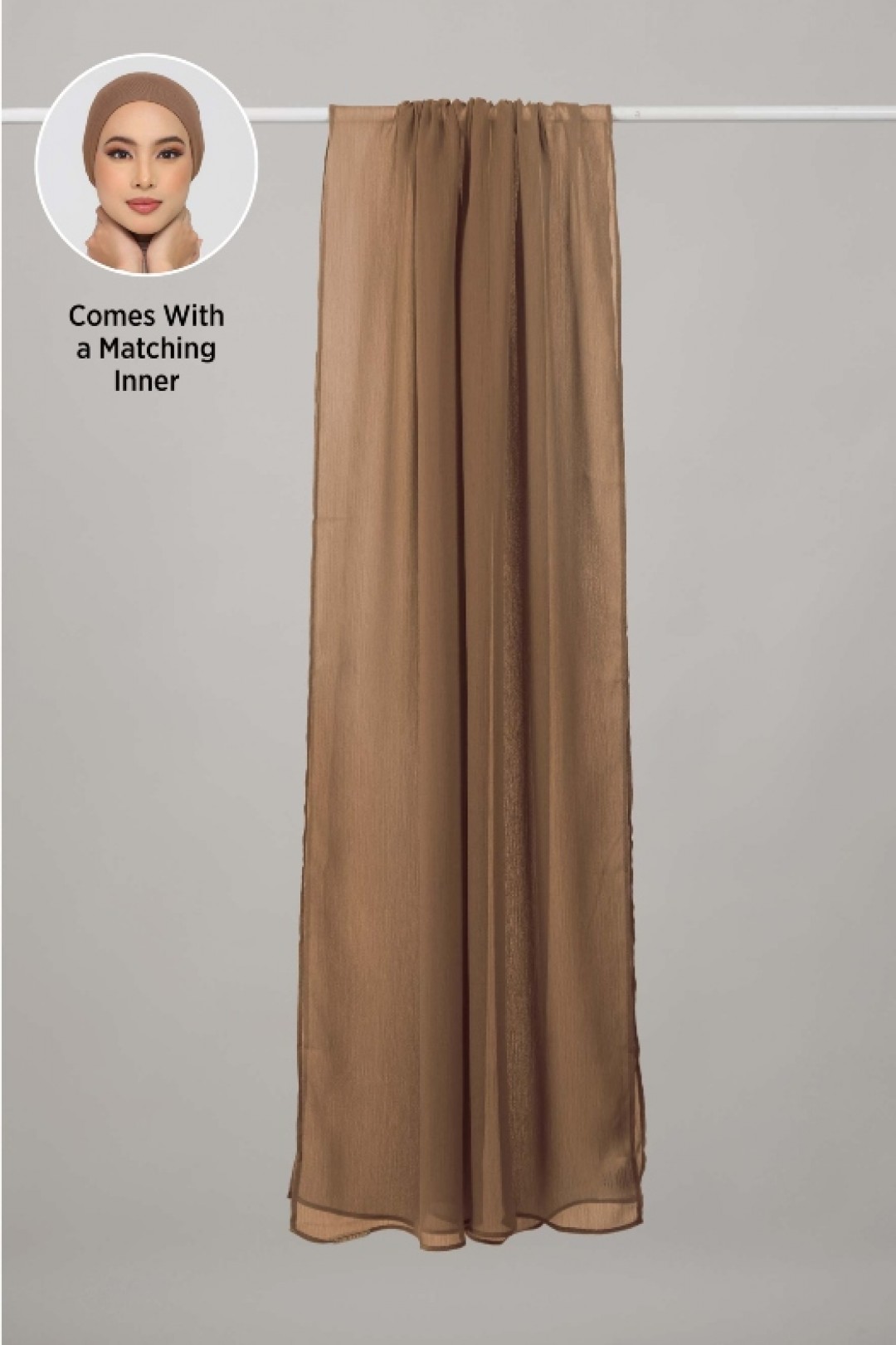 Clay - Plain Crinkled Chiffon