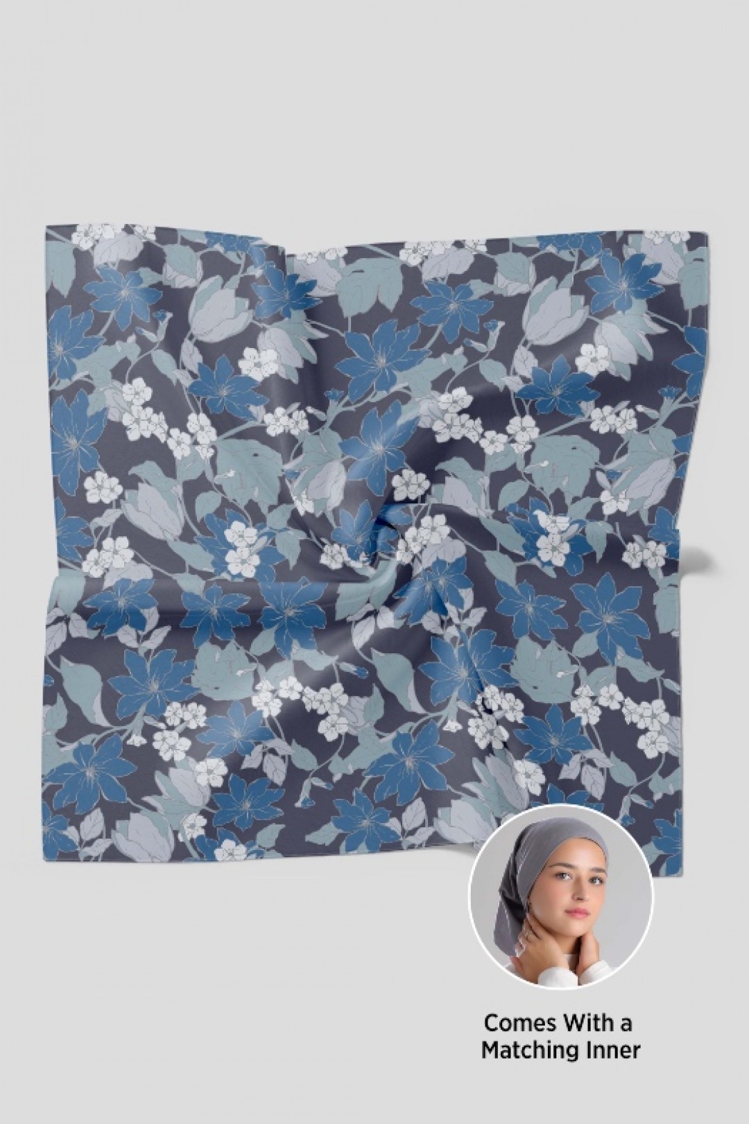 Midnight Garden - Printed Plus Crinkled Chiffon
