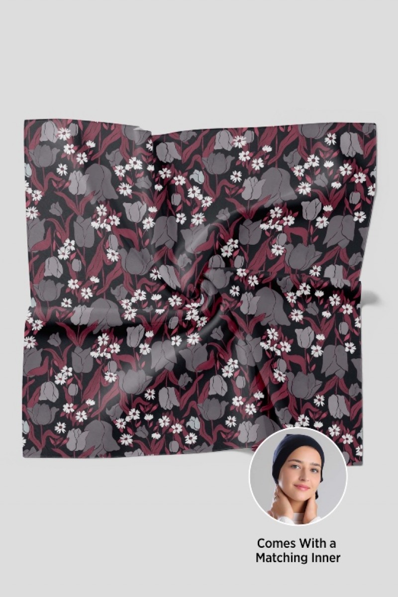 Noirbloom - Printed Plus Crinkled Chiffon