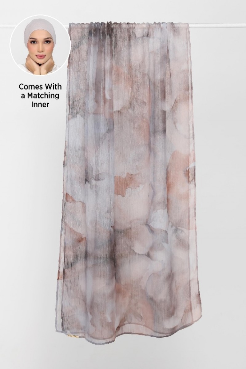 Golden Dew - Printed Plus Crinkled Chiffon