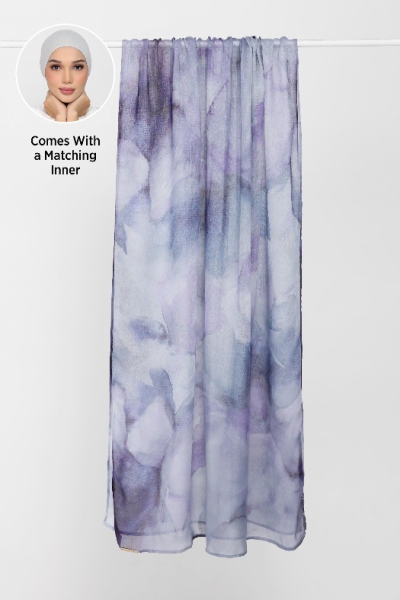 Ocean Haze - Printed Plus Crinkled Chiffon