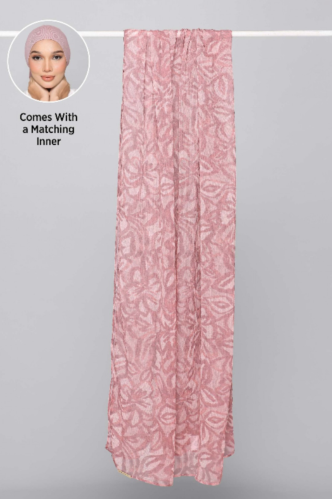 Blushwood Leaf - Printed Plus Crinkled Chiffon
