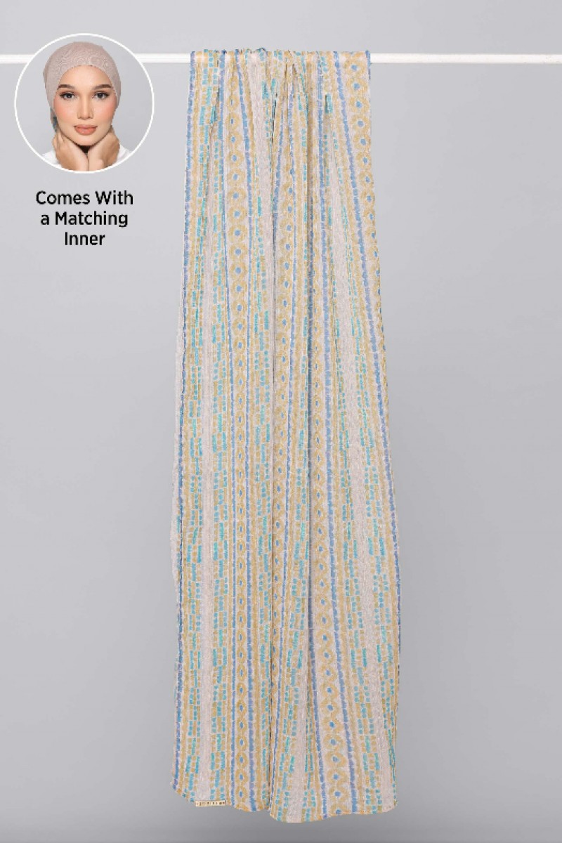 Saffron Thread - Printed Plus Crinkled Chiffon