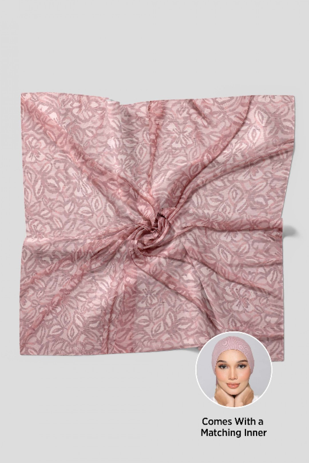 Blushwood Leaf - Printed Plus Crinkled Chiffon