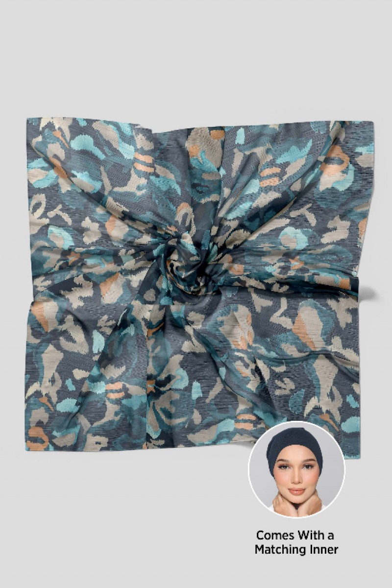 Emerald Camouflage - Printed Plus Crinkled Chiffon