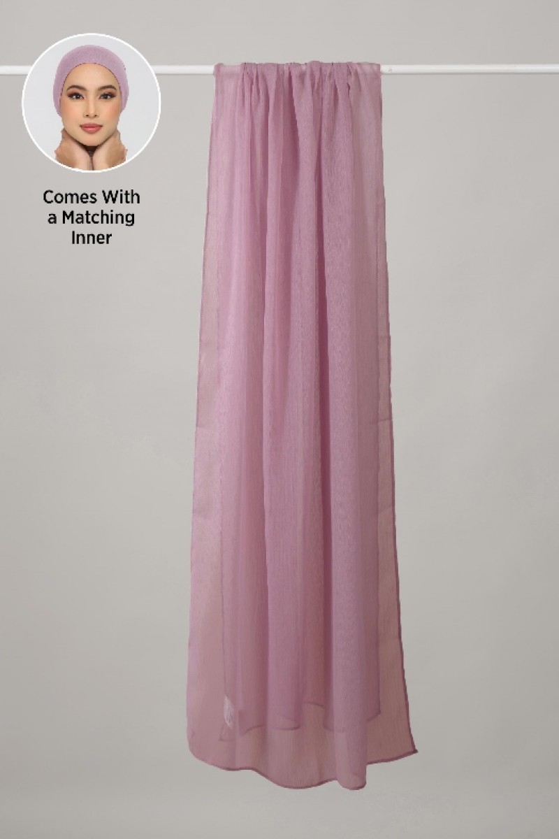 Elderberry - Plain Crinkled Chiffon