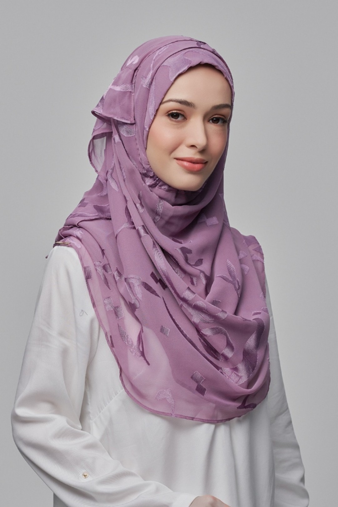 Signature Lilac - Premium Plain Brasso Georgette