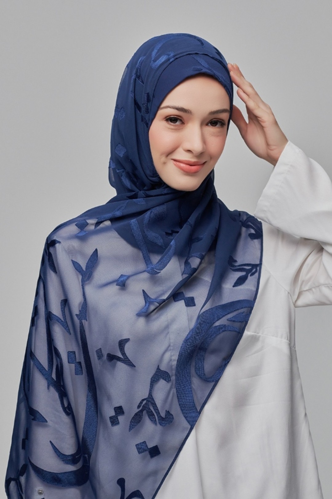 Signature Navy - Premium Plain Brasso Georgette