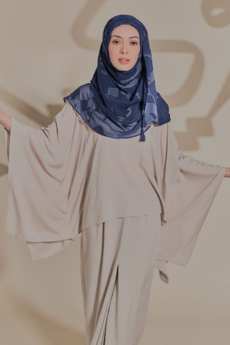 Signature Navy - Premium Plain Brasso Georgette