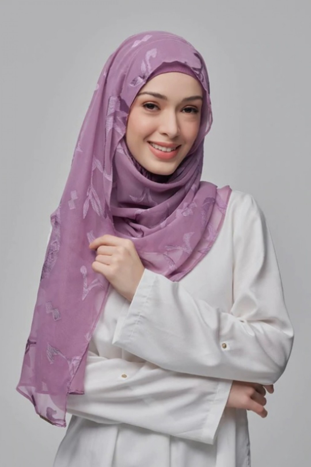 Signature Lilac - Premium Plain Brasso Georgette