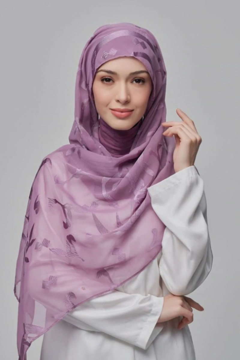 Signature Lilac - Premium Plain Brasso Georgette