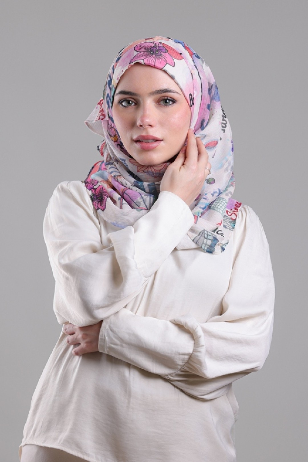 Singapore - Printed Crinkled Chiffon