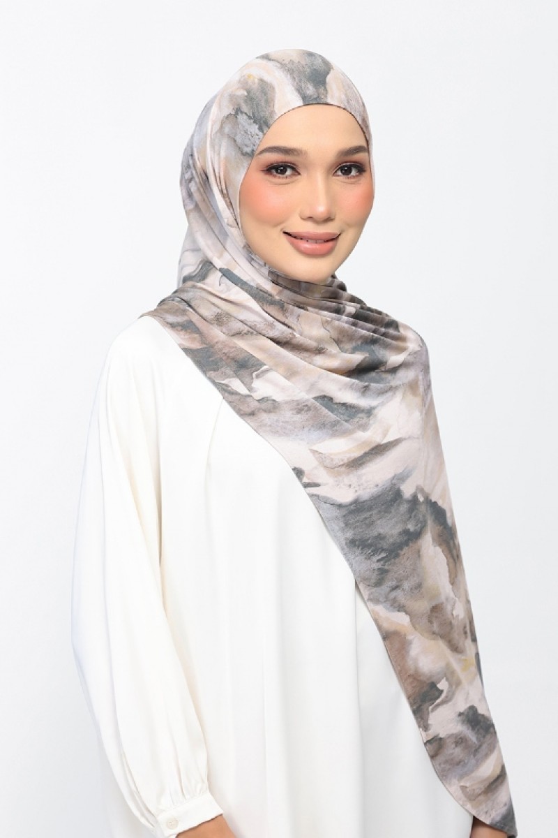 Smoke Swirl - Printed Micromodal Jersey