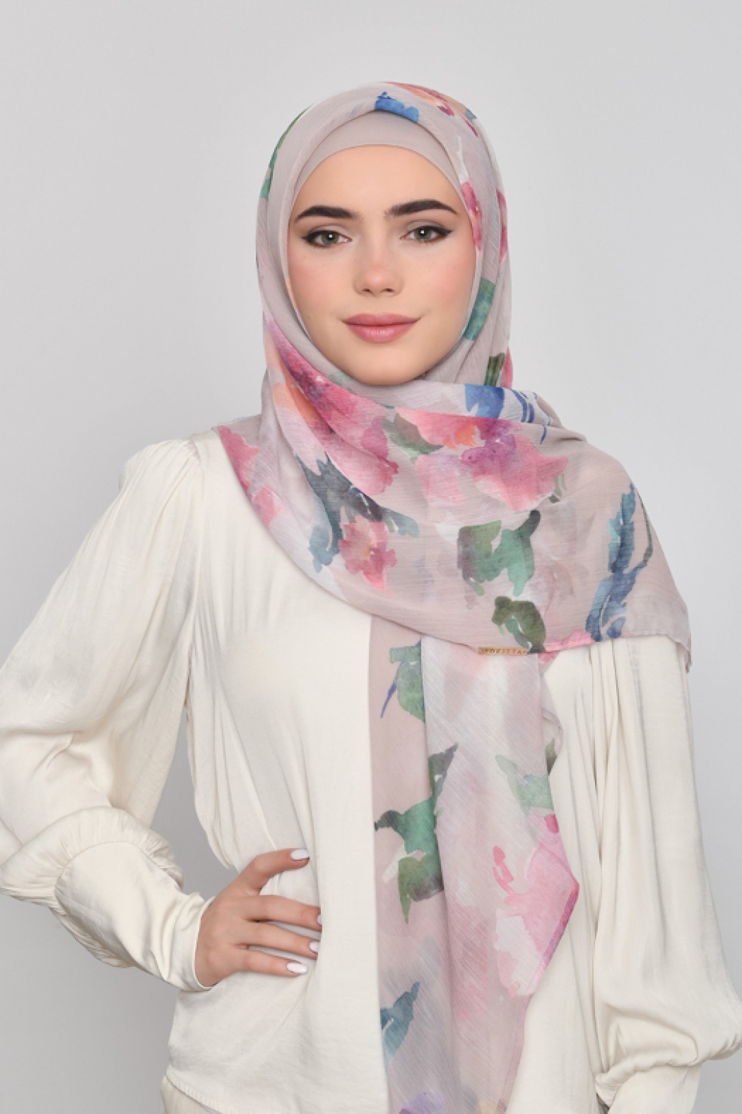 Sophia - Printed Crinkled Chiffon