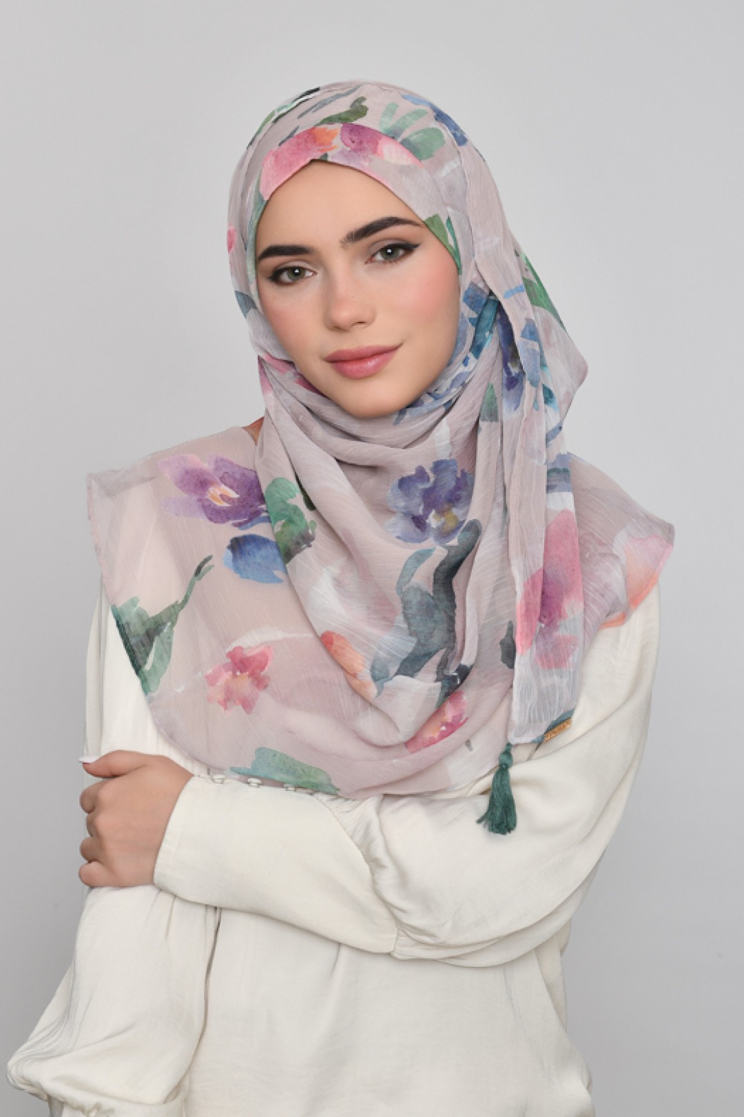 Sophia - Printed Crinkled Chiffon