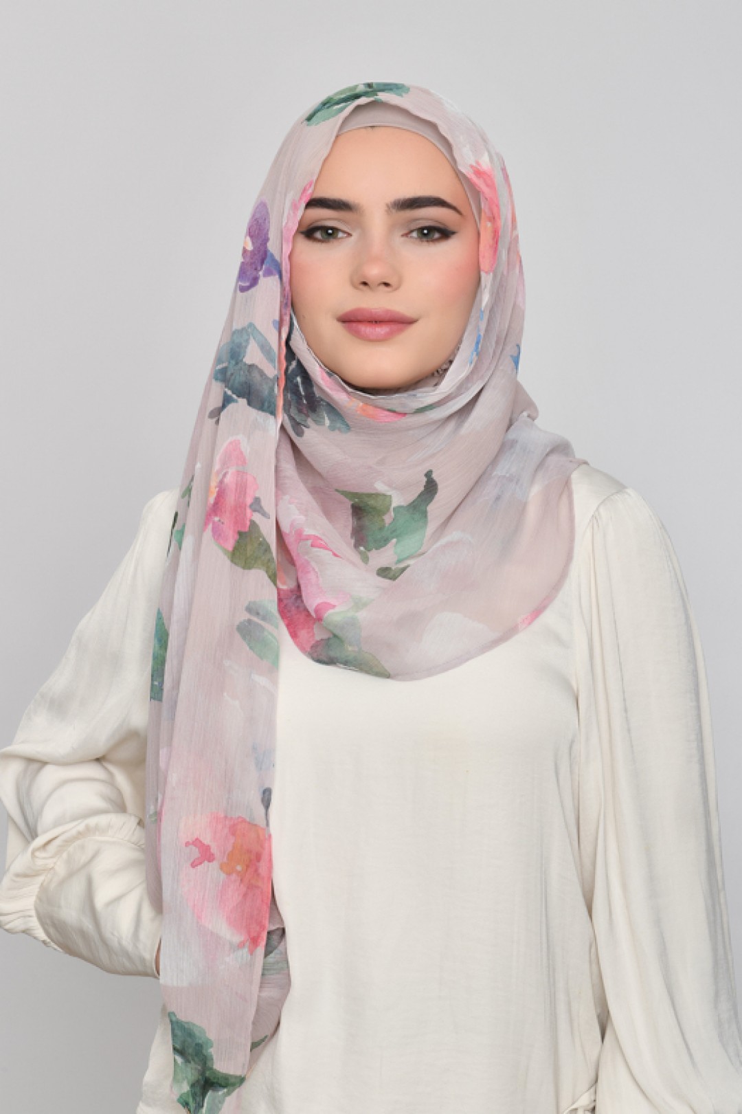 Sophia - Printed Crinkled Chiffon