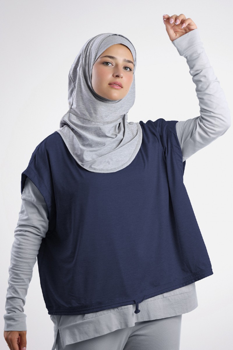 Sports Cropped Top - Plain Heather Functional Mesh