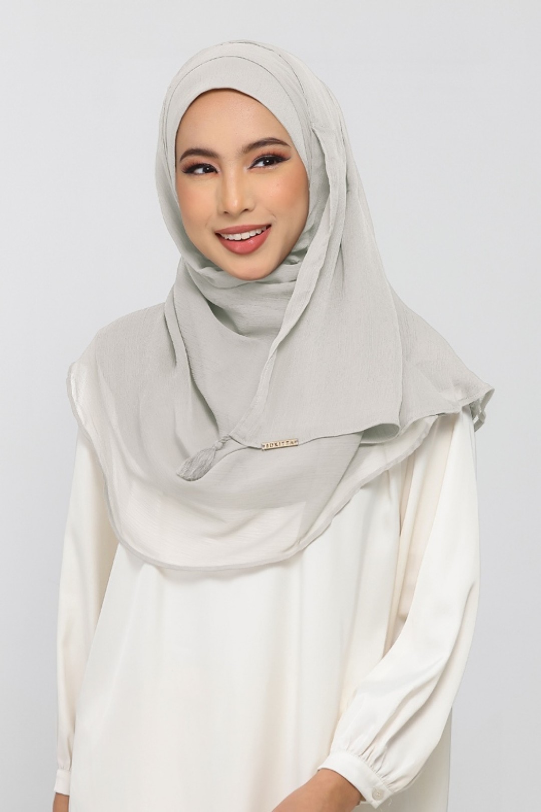 Stone - Plain Crinkled Chiffon