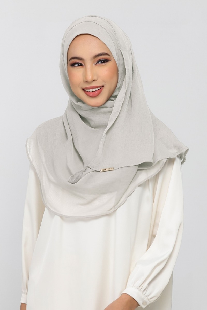 Stone - Plain Crinkled Chiffon