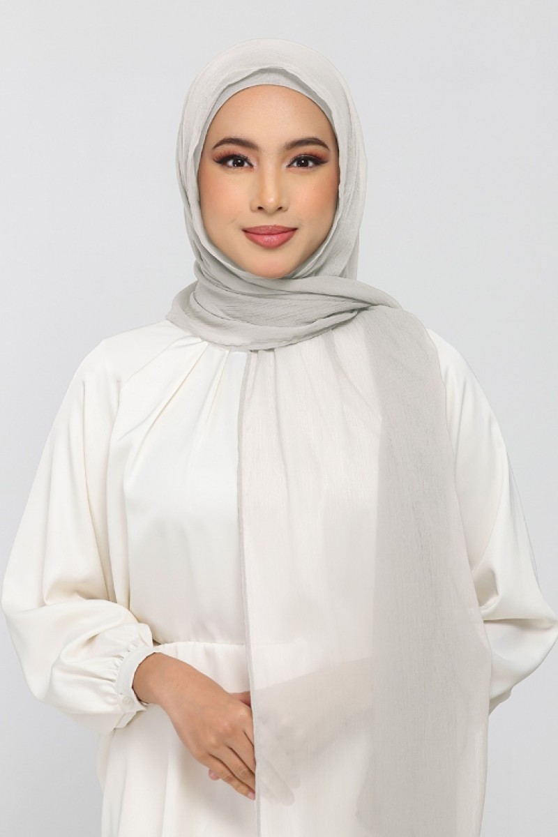 Stone - Plain Crinkled Chiffon