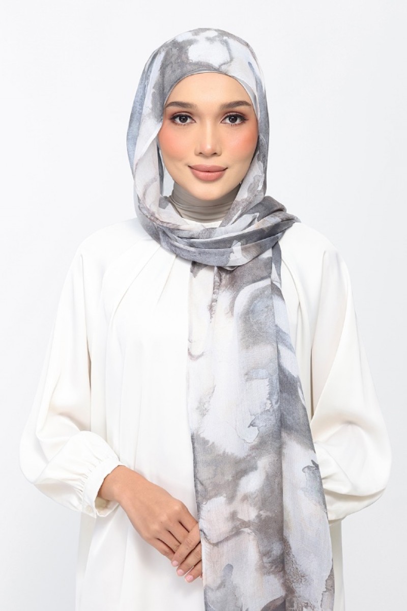 Stone Smoke - Printed Woven Modal