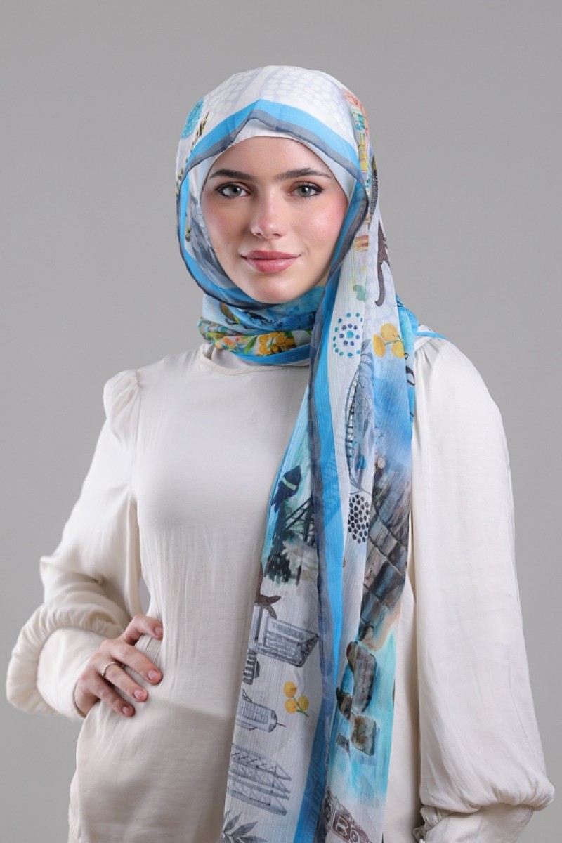 Sydney - Printed Crinkled Chiffon