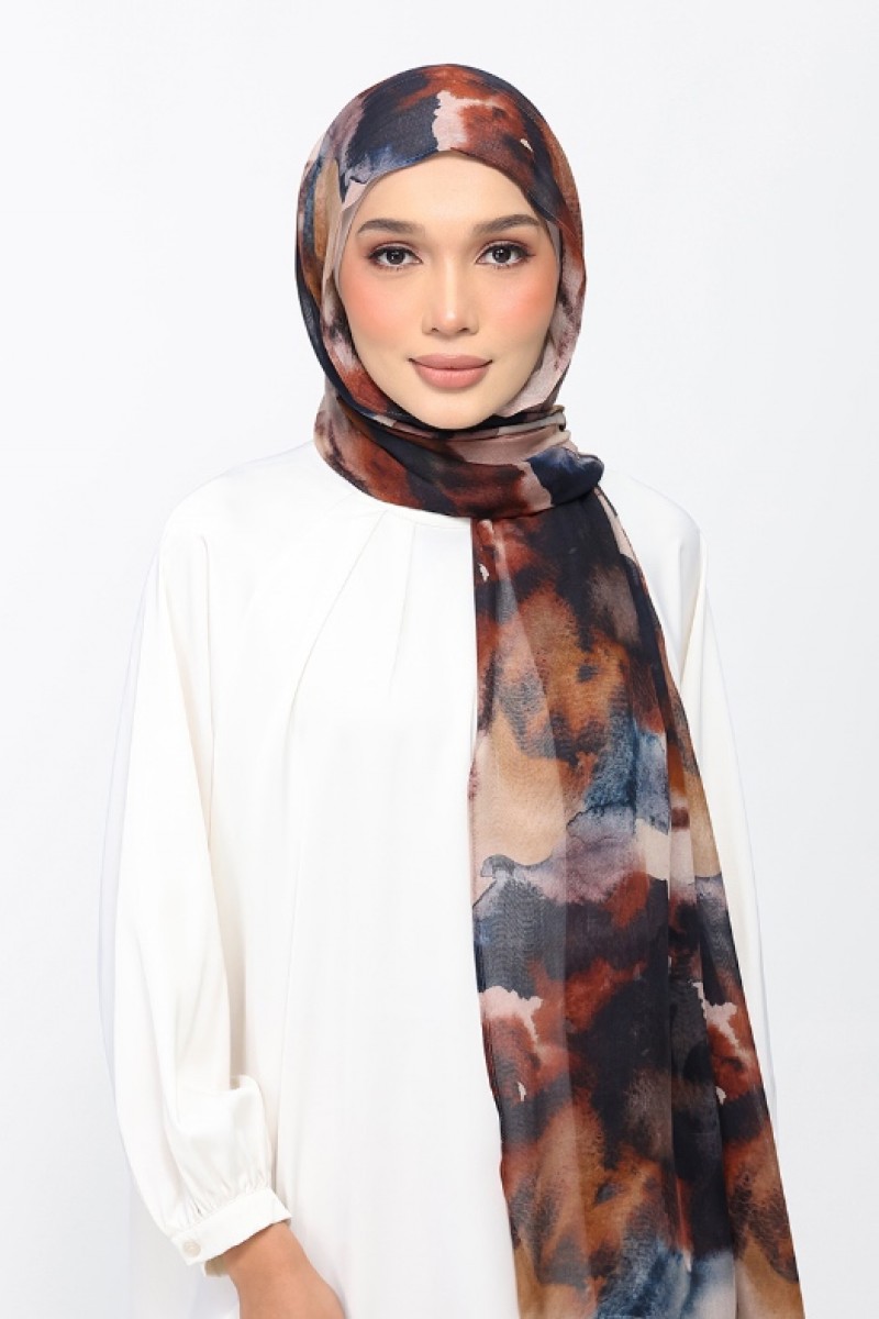 Terra Flame - Printed Woven Modal