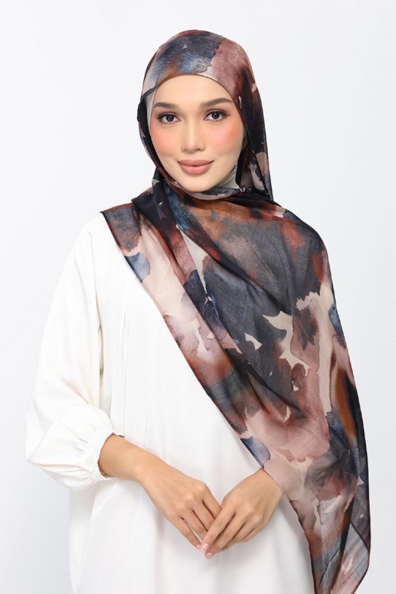 Terra Flame - Printed Woven Modal