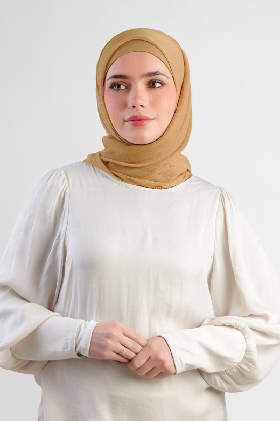 Topaz - Plain Crinkled Chiffon