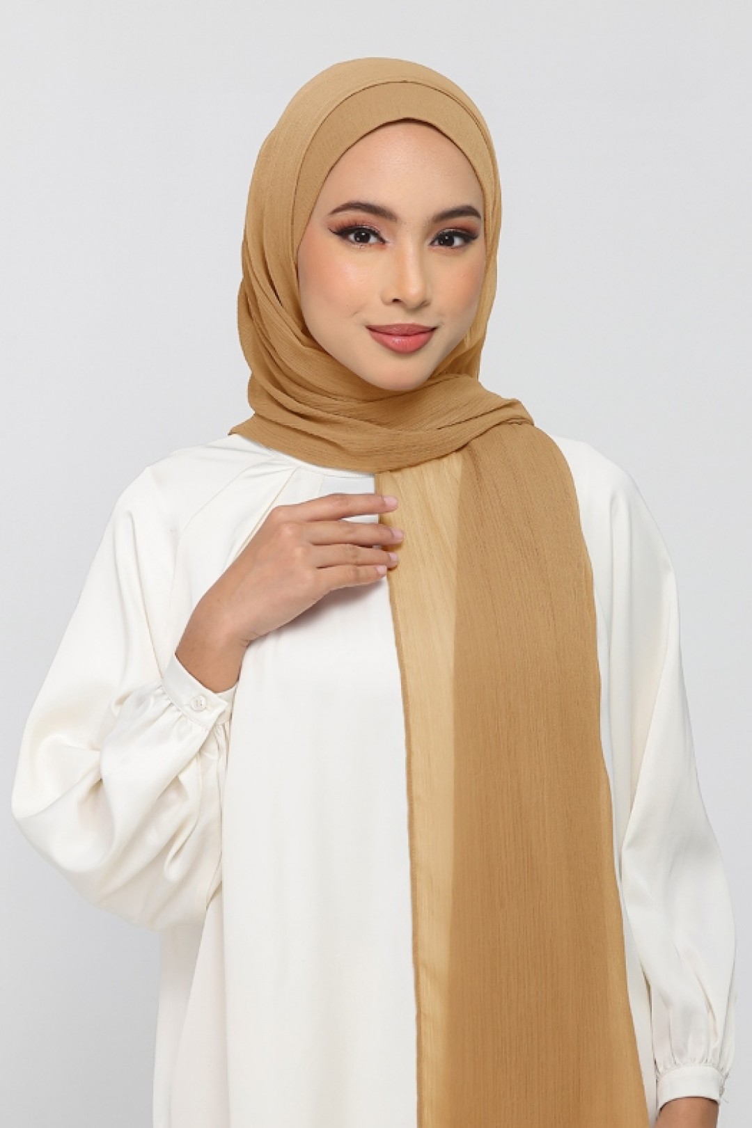Topaz - Plain Crinkled Chiffon