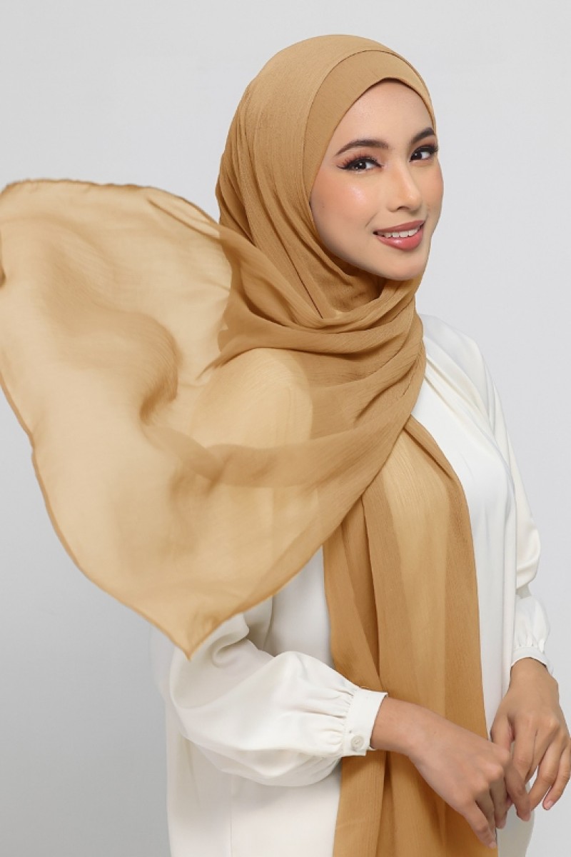 Topaz - Plain Crinkled Chiffon