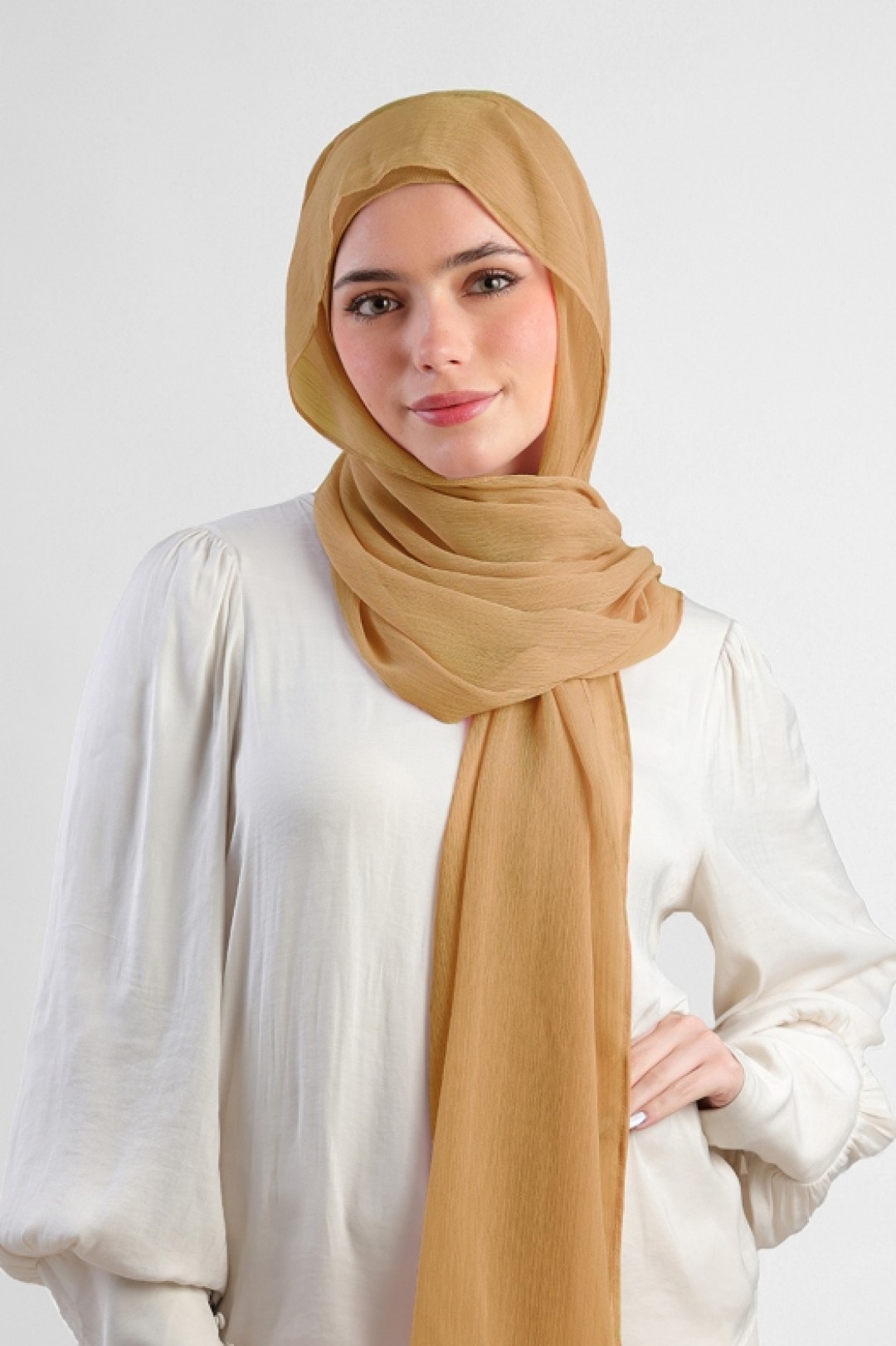 Topaz - Plain Crinkled Chiffon