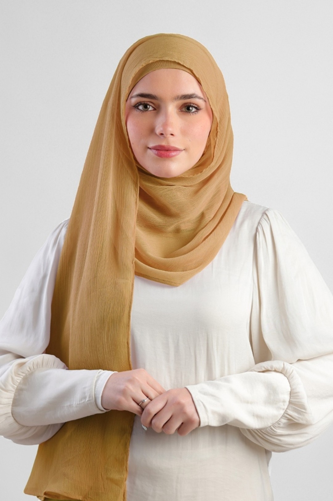 Topaz - Plain Crinkled Chiffon