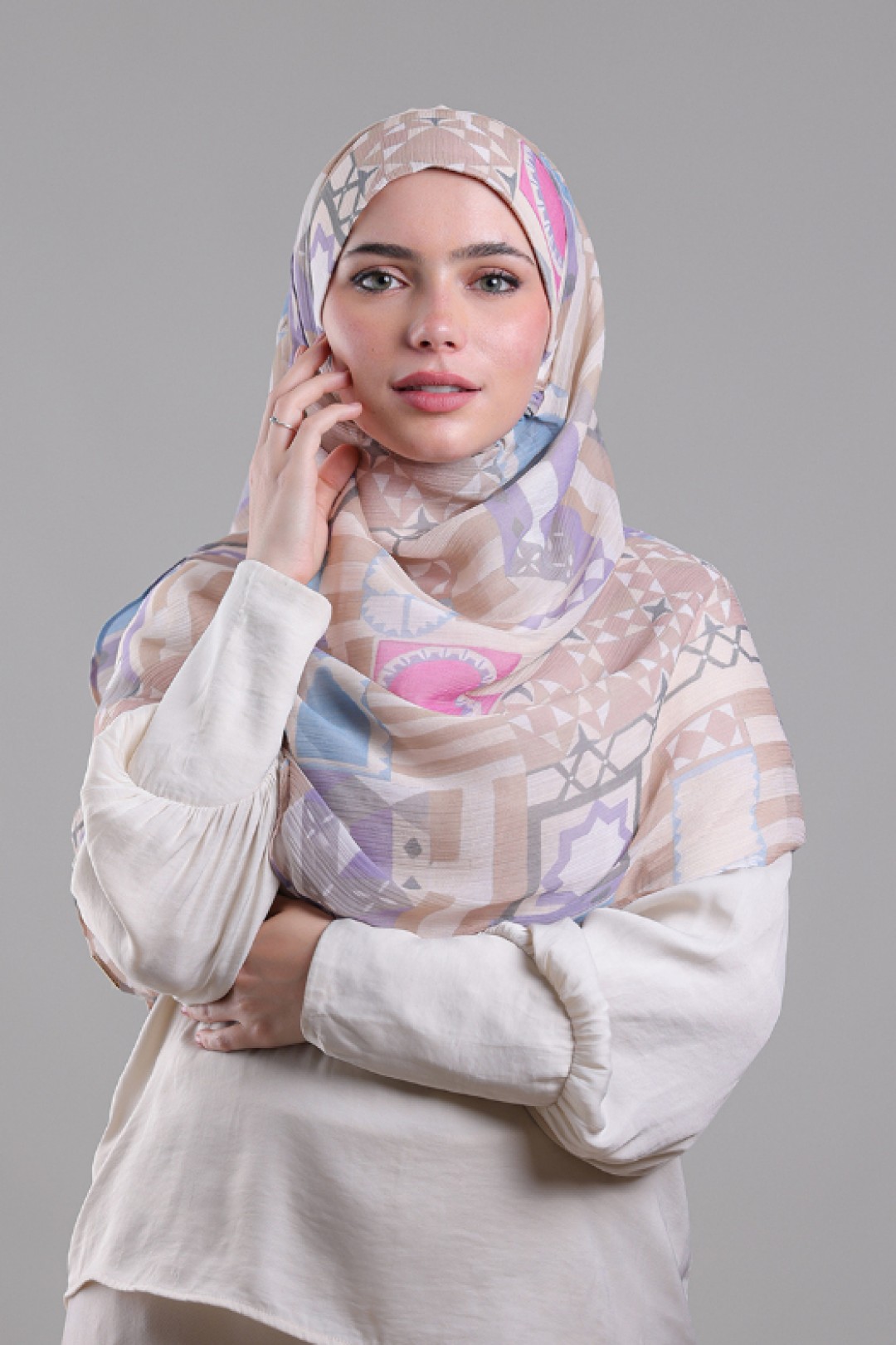 Umayyad - Printed Plus Crinkled Chiffon