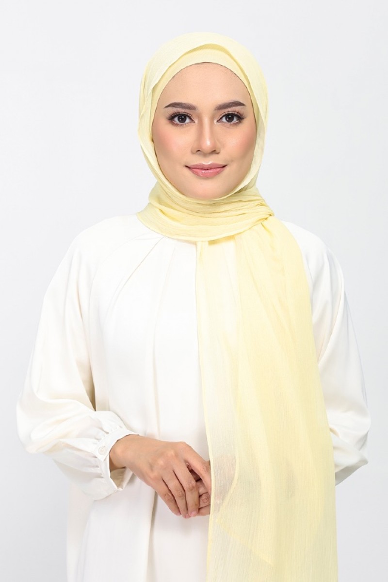 Vanilla - Plain Crinkled Chiffon