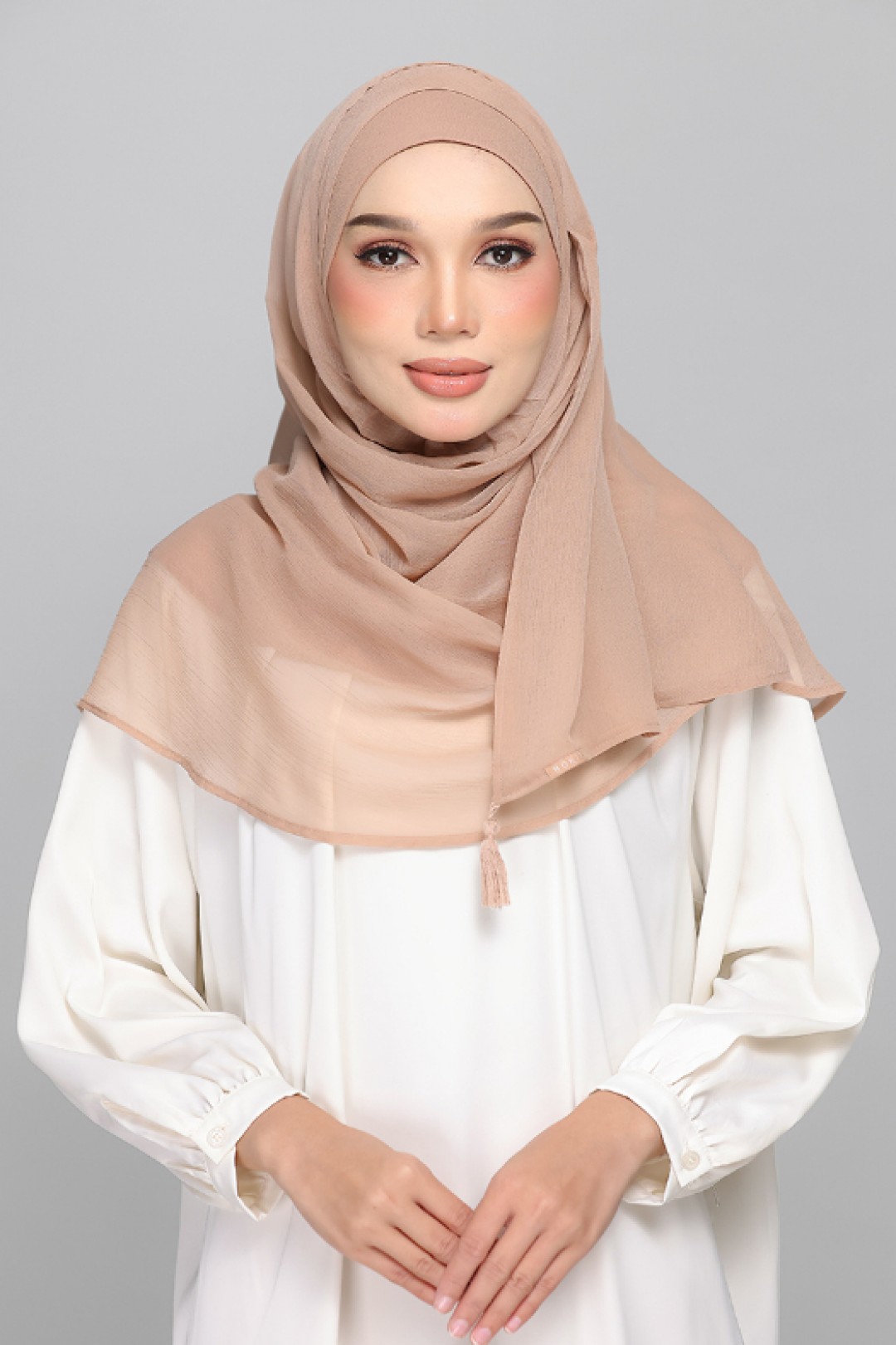 Warm Taupe - BASICS Plain Lite Chiffon