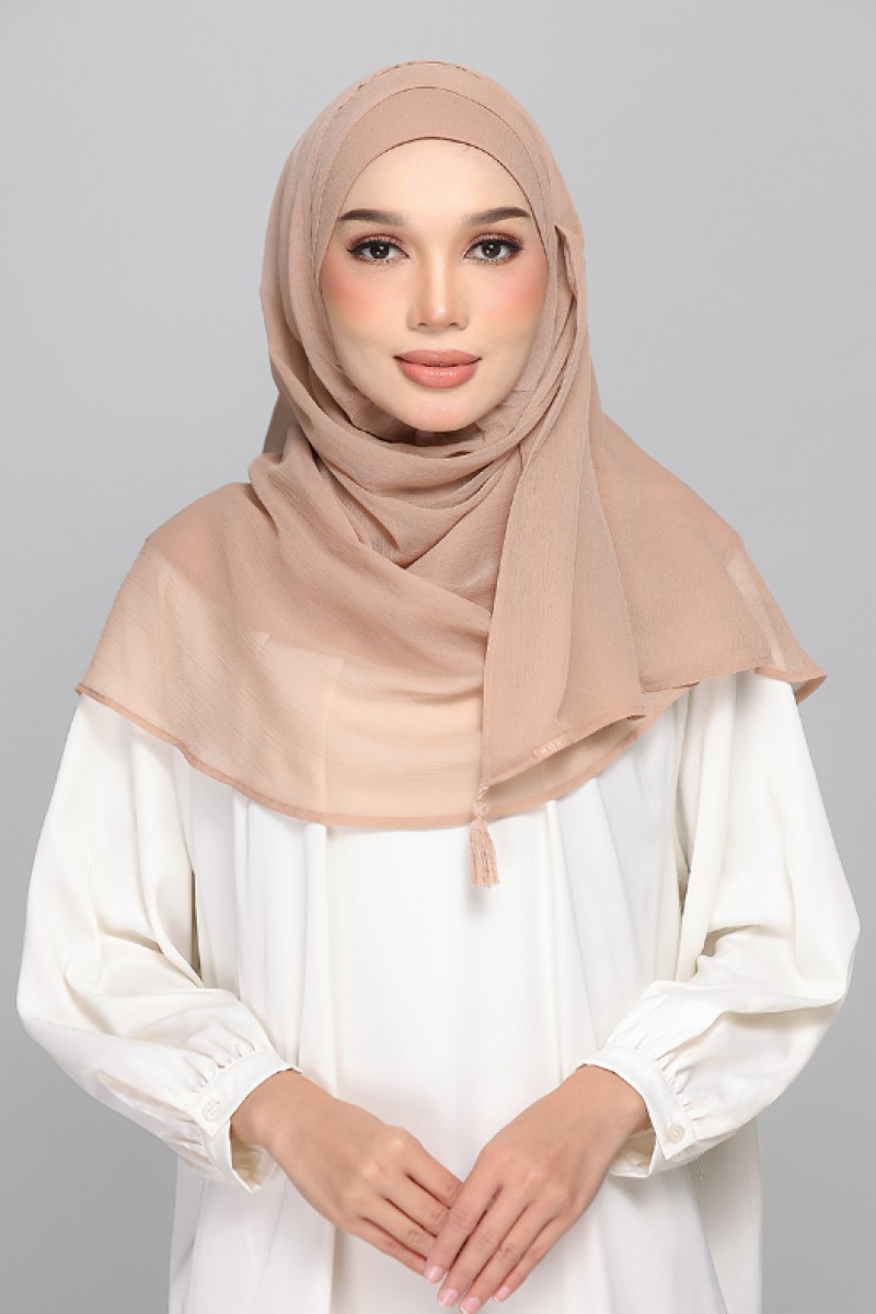 Warm Taupe - BASICS Plain Lite Chiffon