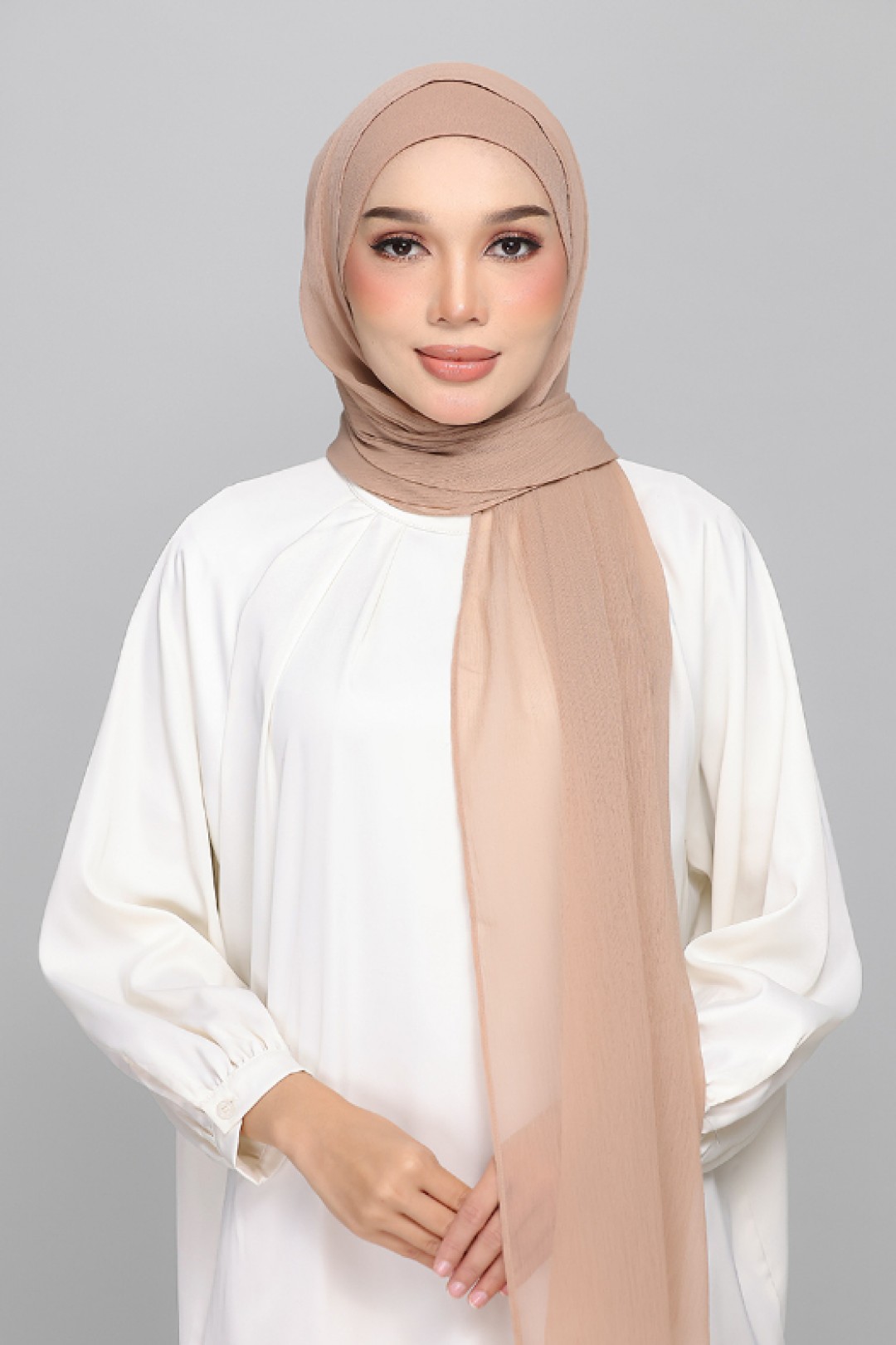 Warm Taupe - BASICS Plain Lite Chiffon
