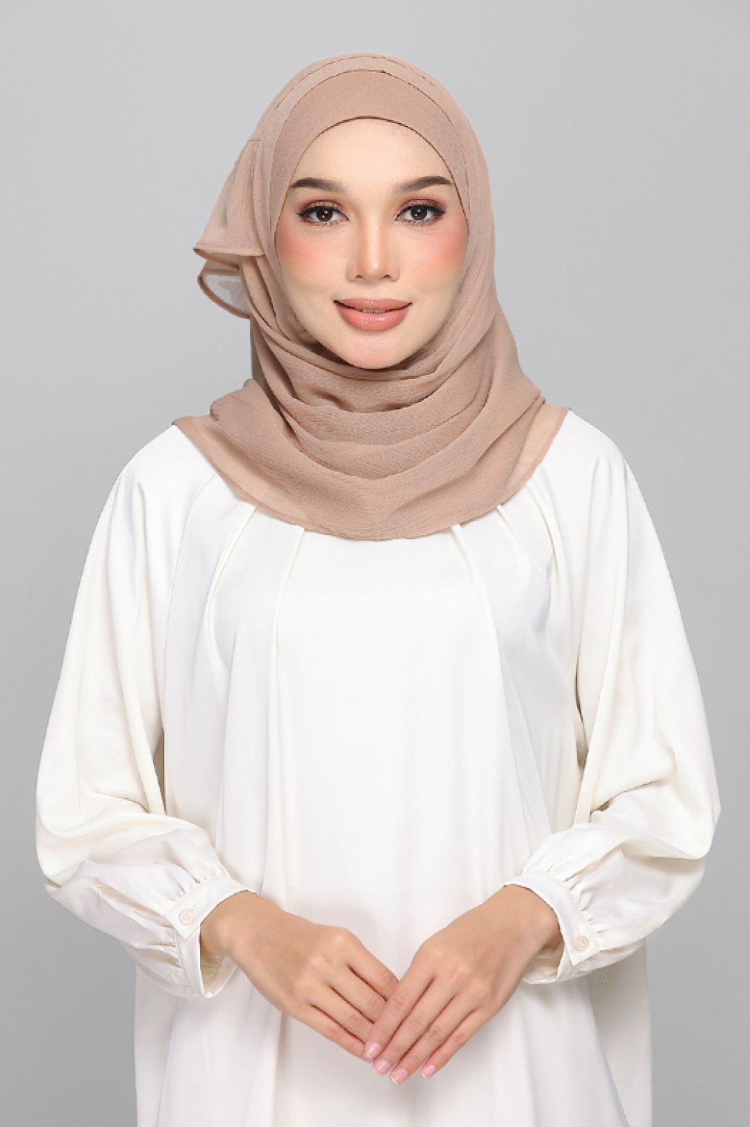 Warm Taupe - BASICS Plain Lite Chiffon