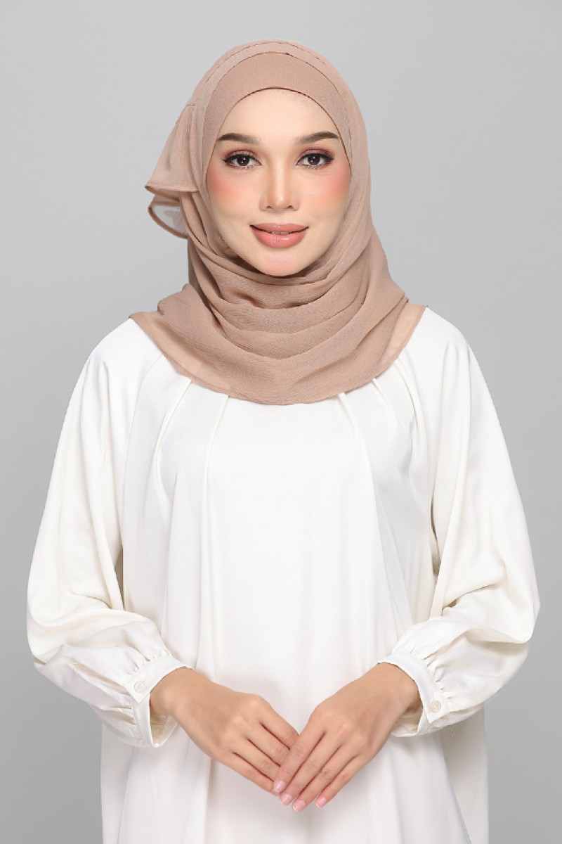 Warm Taupe - BASICS Plain Lite Chiffon