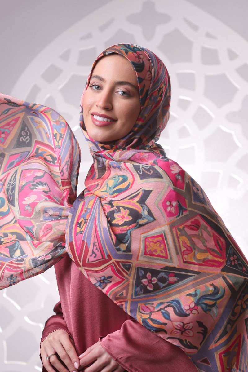 Wazir Khan - Printed Plus Crinkled Satin Chiffon