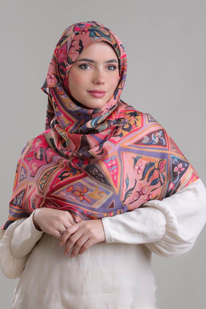 Wazir Khan - Printed Plus Crinkled Satin Chiffon