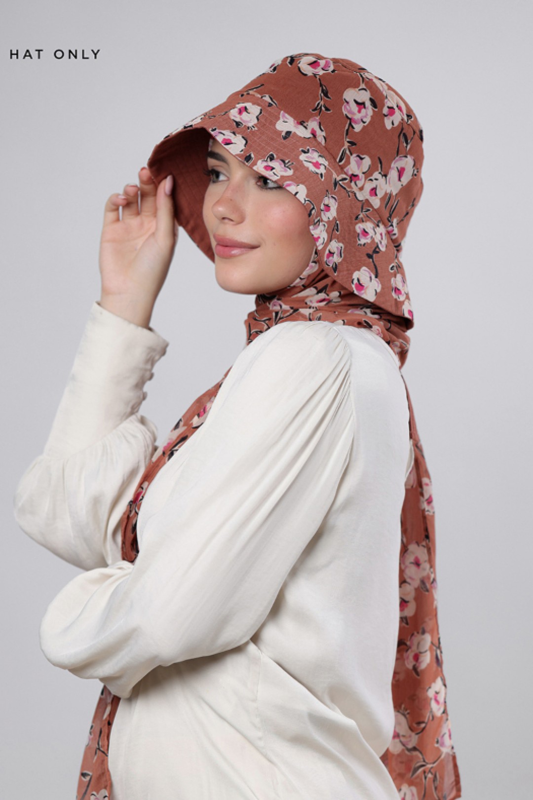 White Bloom - Printed Crinkled Chiffon