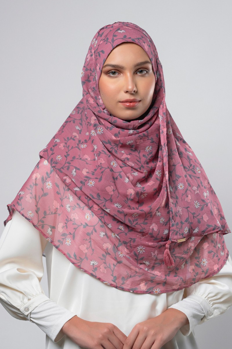Wild Blush - Printed Plus Crinkled Chiffon