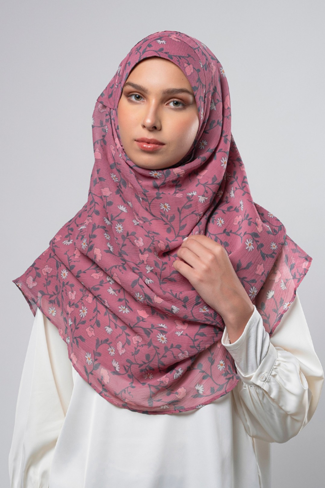 Wild Blush - Printed Plus Crinkled Chiffon