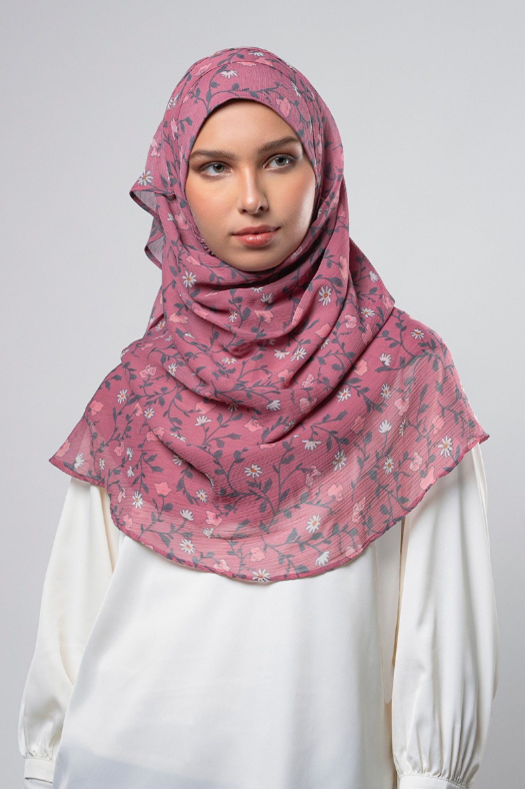 Wild Blush - Printed Plus Crinkled Chiffon