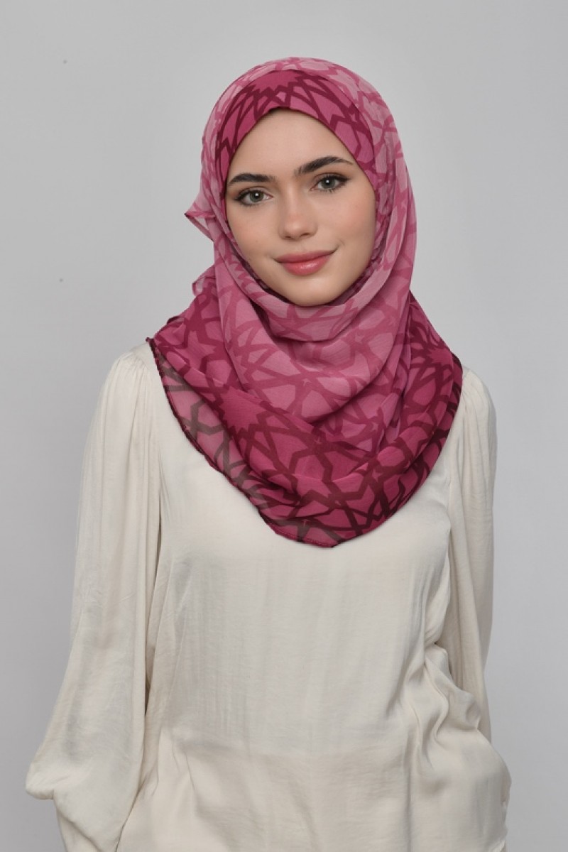 Yaqout - Printed Plus Crinkled Chiffon