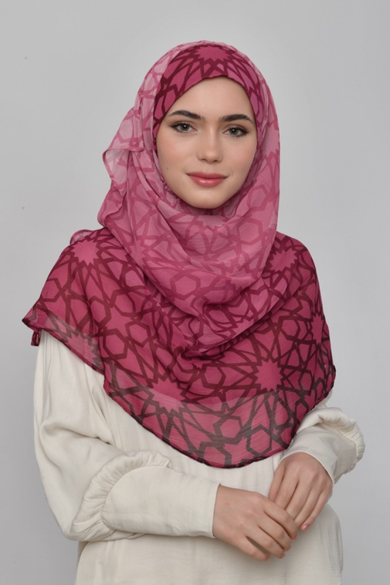 Yaqout - Printed Plus Crinkled Chiffon